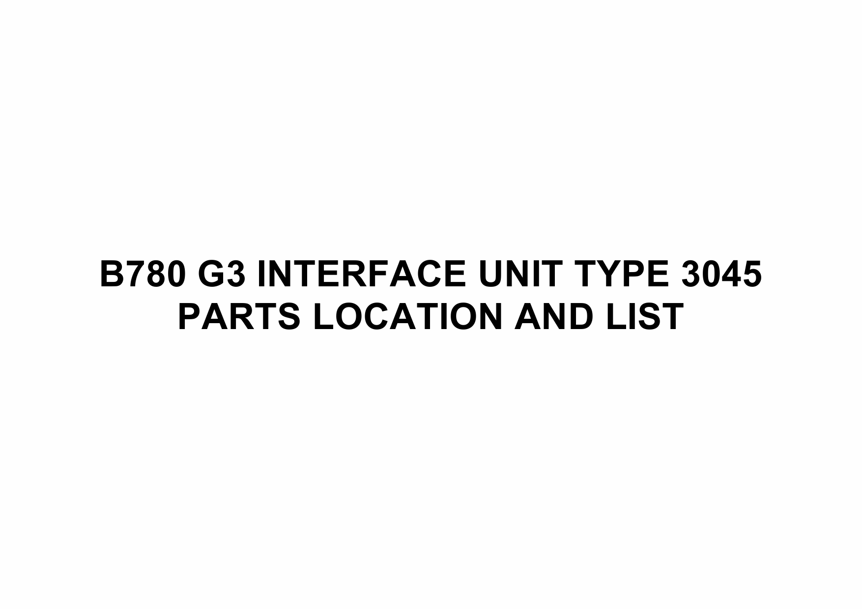 RICOH Options B780 G3-INTERFACE-UNIT-TYPE-3045 Parts Catalog PDF download-1